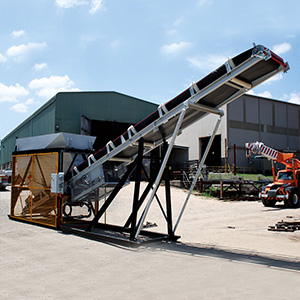 Photo of a new inactive aggregate weigh hopper | featured image for Products.