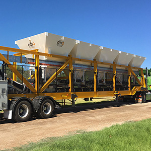 Multi bin mobile aggregate trailer | featured image for Aggregate Weight Trailer.